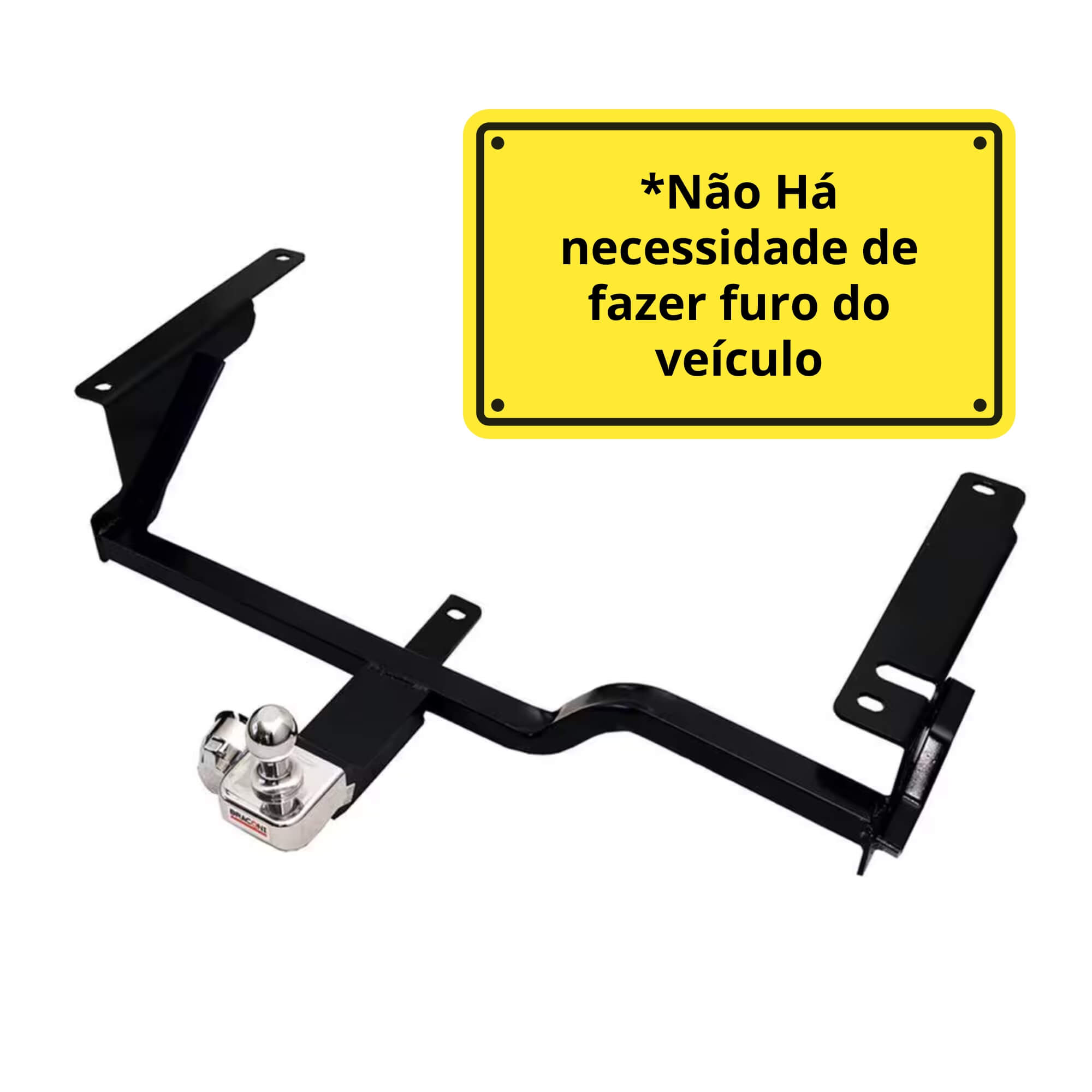 Engate Reboque Rabicho Fixo Fiesta Hatch 450Kg Braconi - FD-08