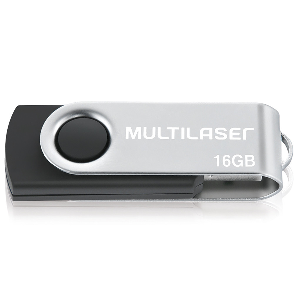 Pen Drive 16 GB Twist  Preto USB 2.0 - Multilaser  PD588