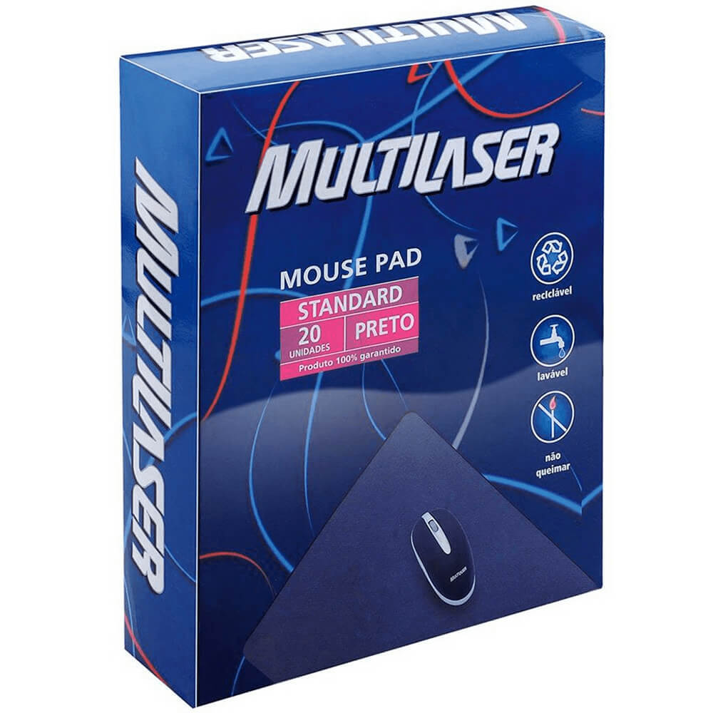 Mousepad em Tecido Preto Multilaser - AC027