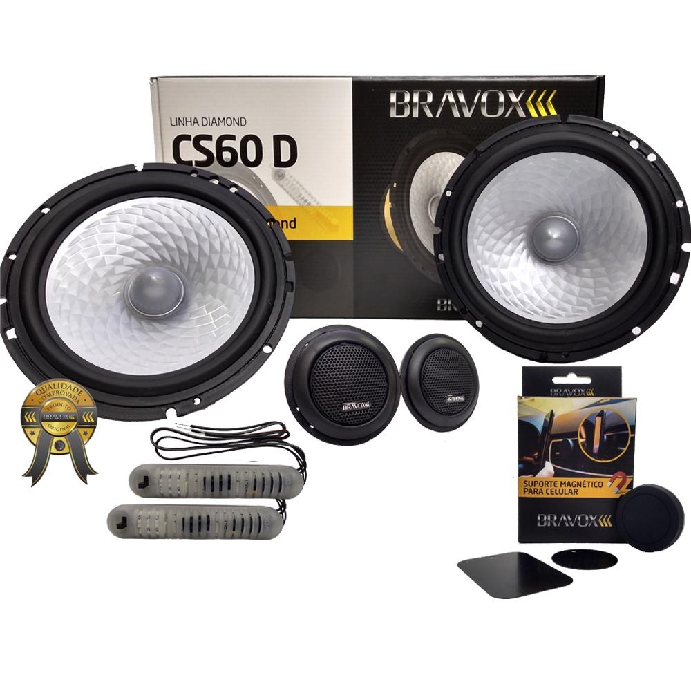 Kit 2 vias Bravox CS 60D Crossover Pró 140 Watts 9-7071/122