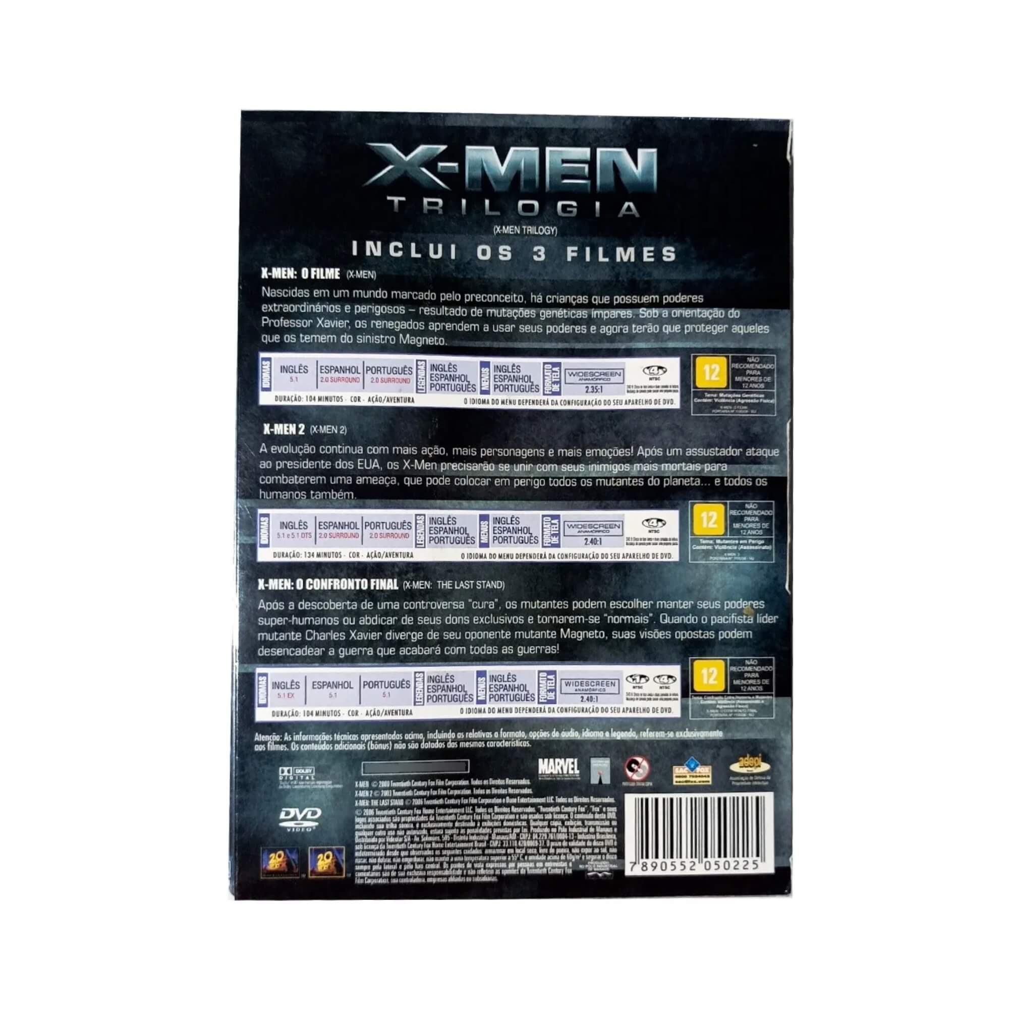 Box Dvd - X-men Trilogia Original (3 DVDS)