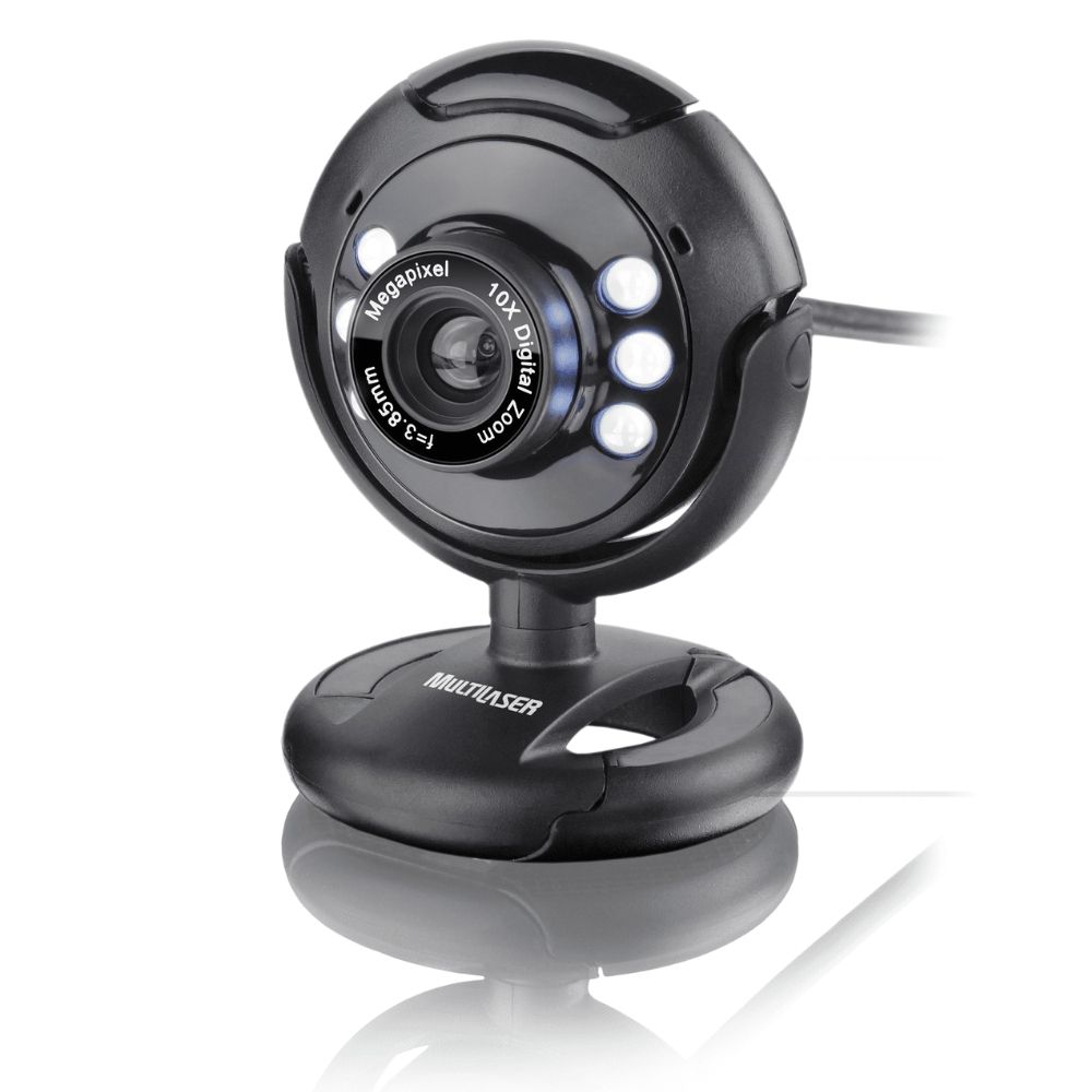 Webcam Night Vision 16MP preto Multilaser - WC045