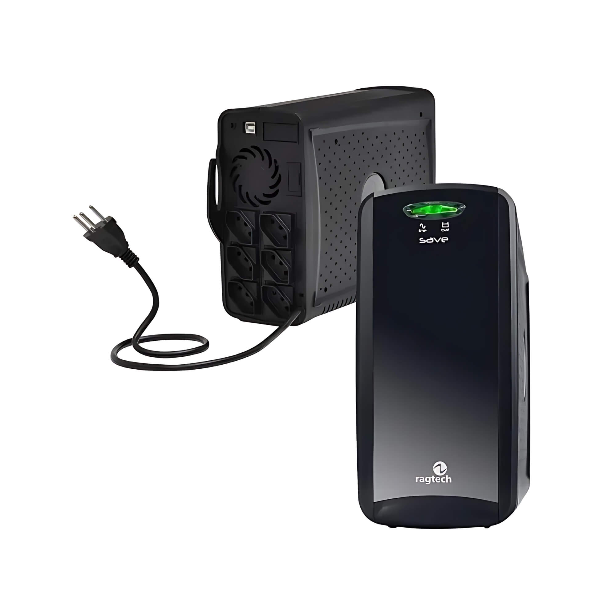 Nobreak Save Home 600VA SV1/600N/3800 Cor Preto Trivolt Ragtech - 20SV13800