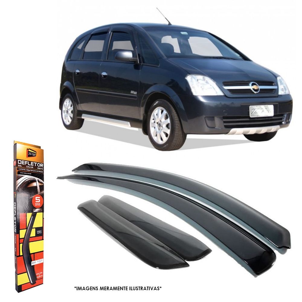 Calha de Chuva para Chevrolet Meriva 2003 a 2012 4 portas TG Poli - 23014