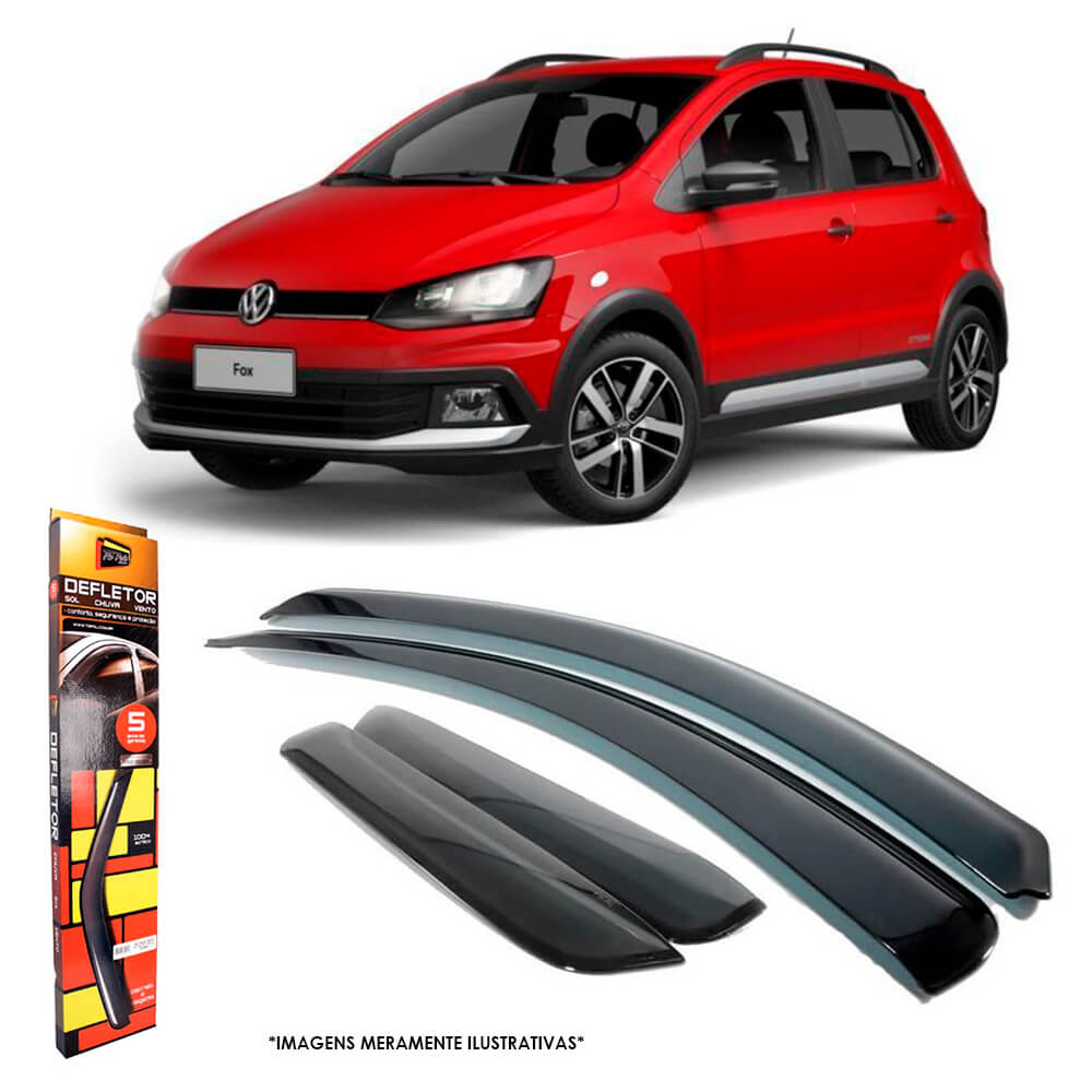 Calha de Chuva Volkswagen Fox Spacefox CrossFox 2004 em diante 4 Portas TG Poli - 22009
