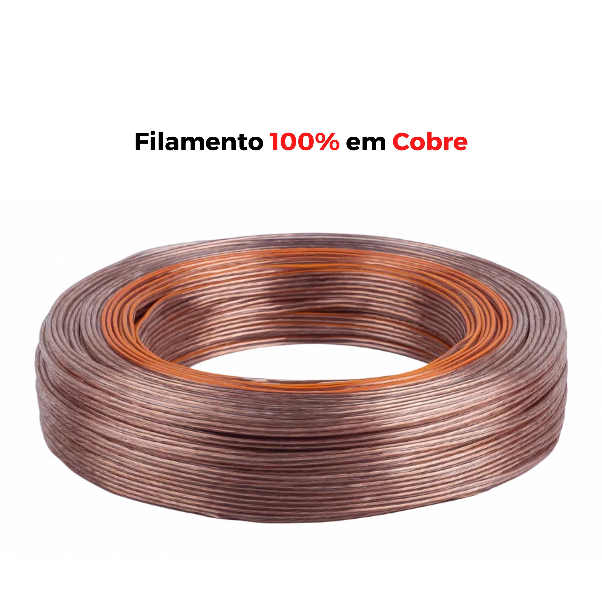 Fio Cabo paralelo Cristal 2x075 2x18 Laranja Permak - 79/B