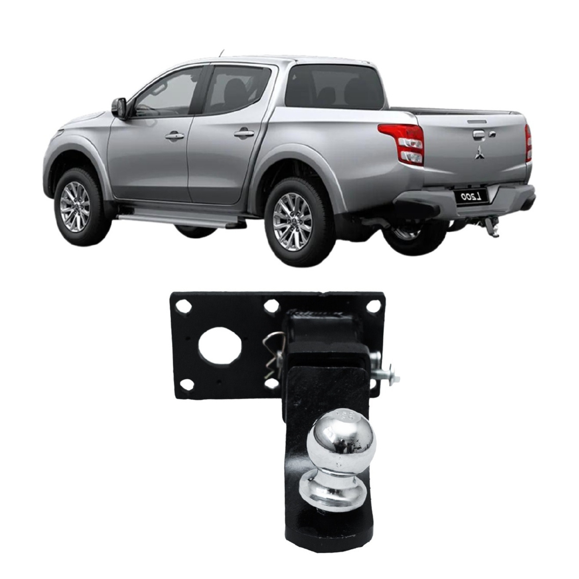 Engate Braconi L200 Sport/Outdoor (exceto Triton) 2008-2012 Sem Furar Cromada Tração 1500Kg-IM 28