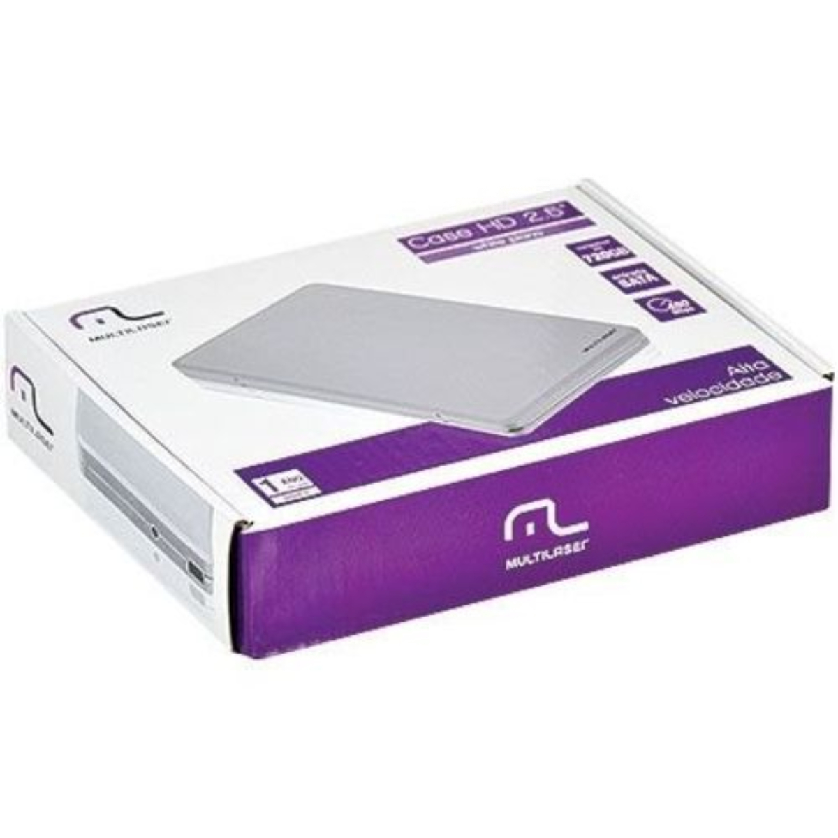 Case Externa para HD 2.5' USB 2.0 SATA Prata Multilaser - GA030