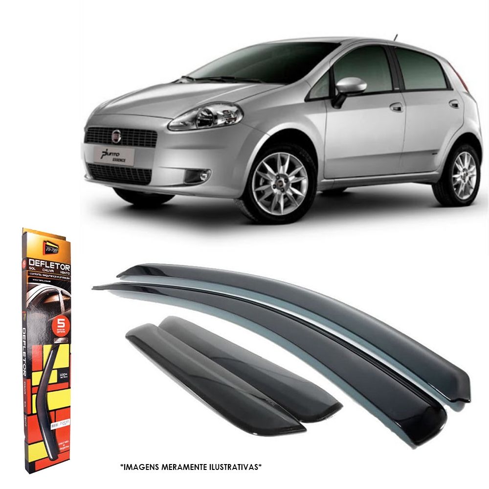 Calha de Chuva Fiat Punto 2008/2009/2010/2011/2012/2013/2014/2015/2016 4 portas TG Poli - 24013