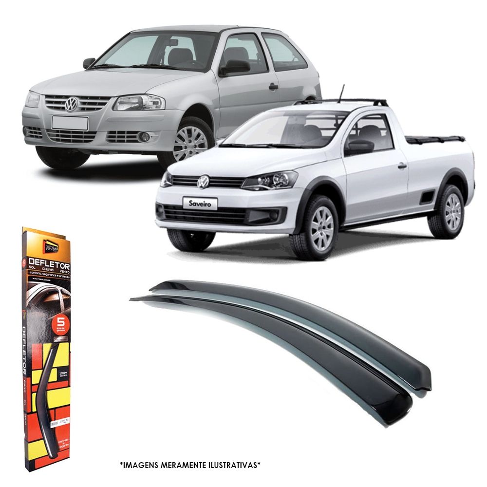 Calha de Chuva para Saveiro G5/G6/G7 CS,CE,CD 2009 a 2026 Gol G6/G7 2012 a 2016 2P TG Poli - 22014