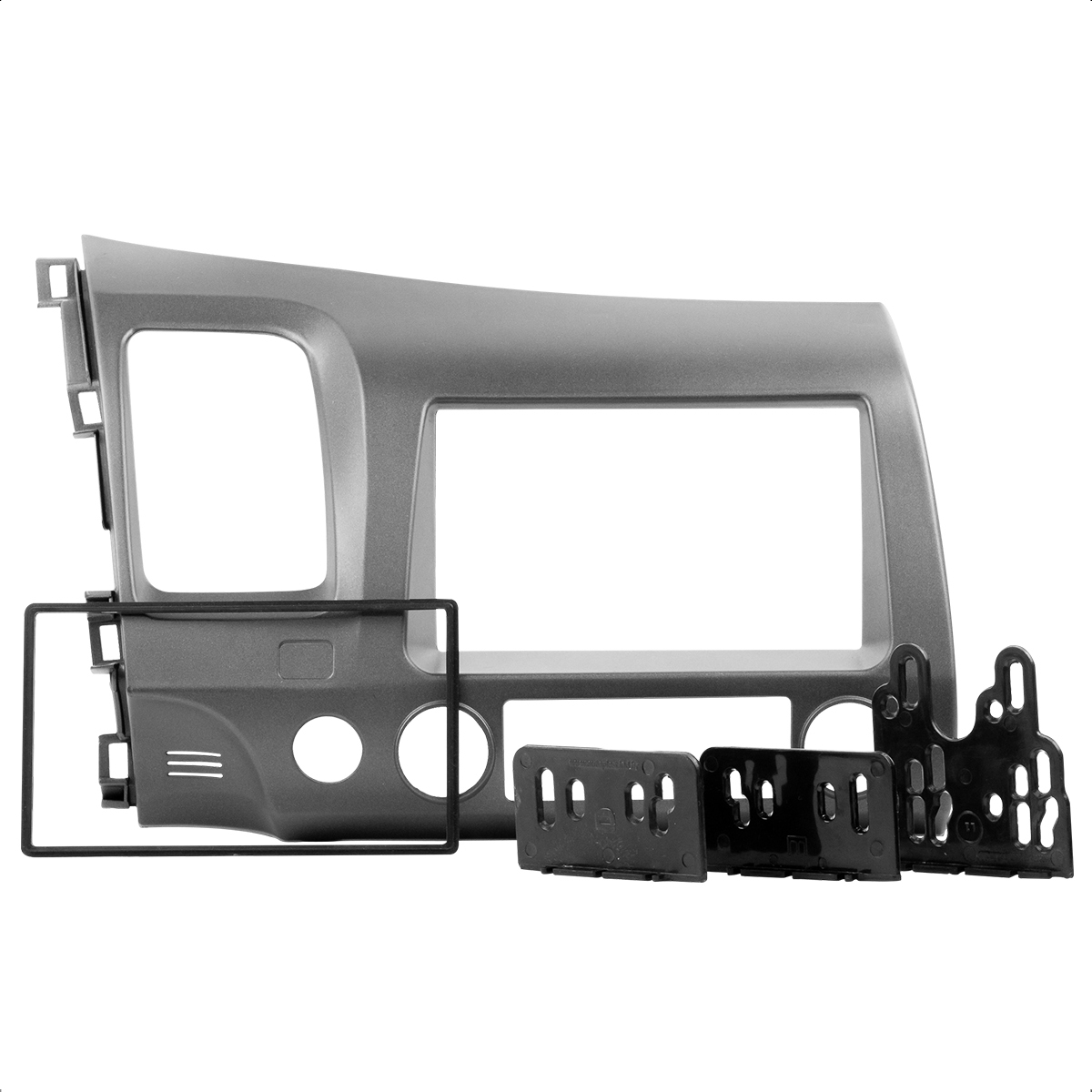 Moldura 2 Din Honda New Civic 2007 a 2011 Simple/Double Grafite JP/CH EPX 203