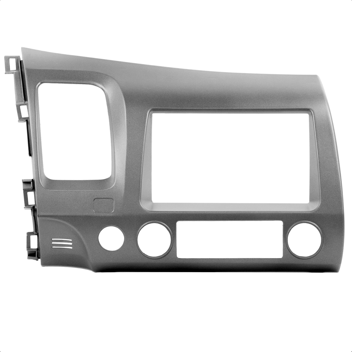 Moldura 2 Din Honda New Civic 2007 a 2011 Simple/Double Grafite JP/CH EPX 203