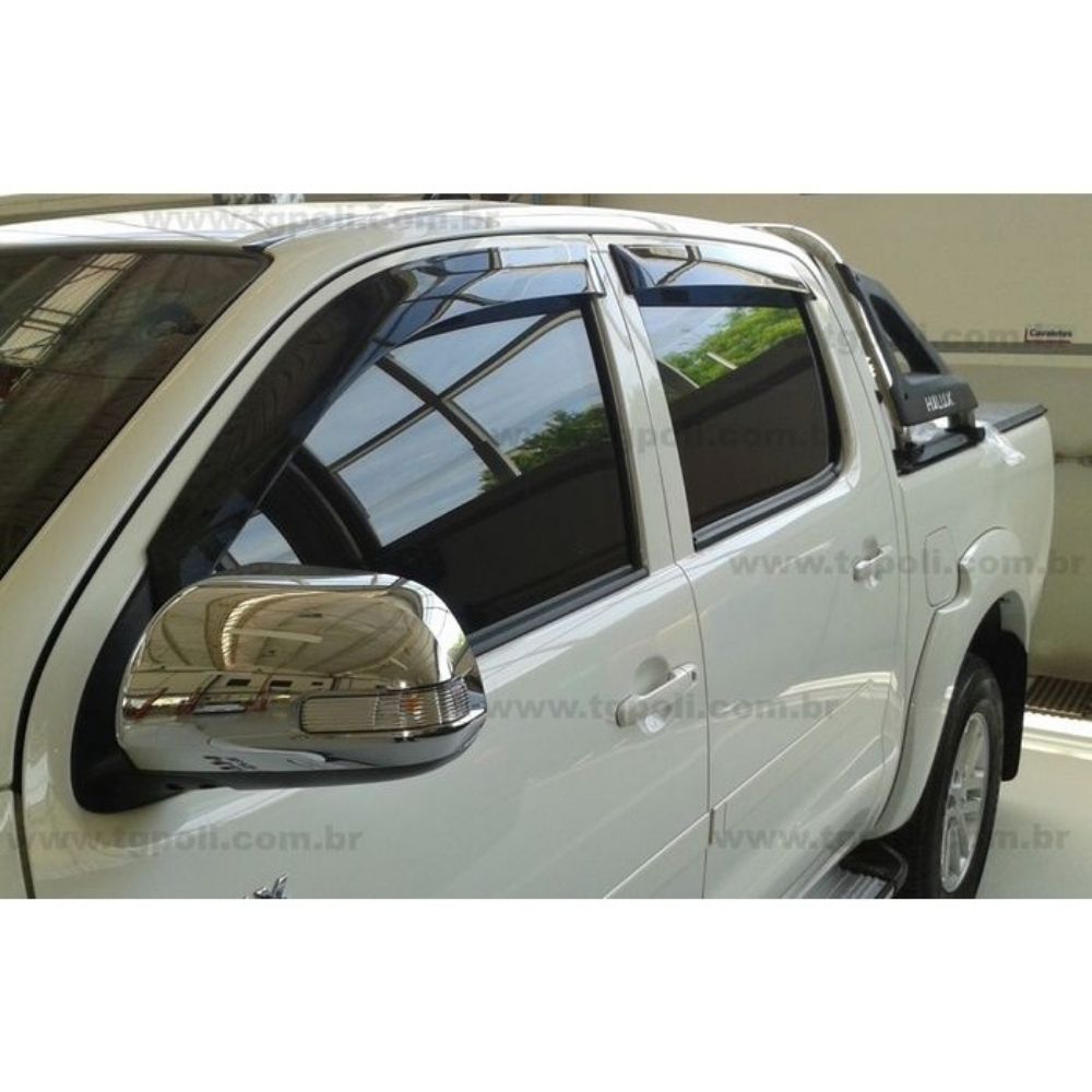 Calha de Chuva Toyota Hilux Cabine Dupla 2005 até 2015 4 portas TG Poli - 27003