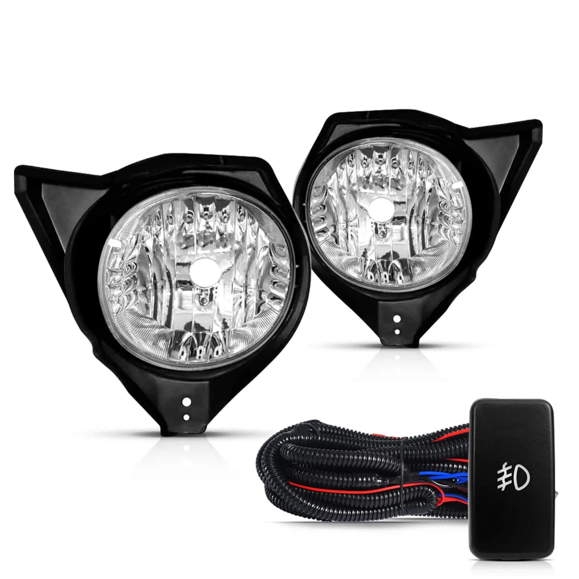 Kit Farol de Milha Hilux SW4 2006 a 2011 com Botão Modelo Original Suns - FGS0504TA