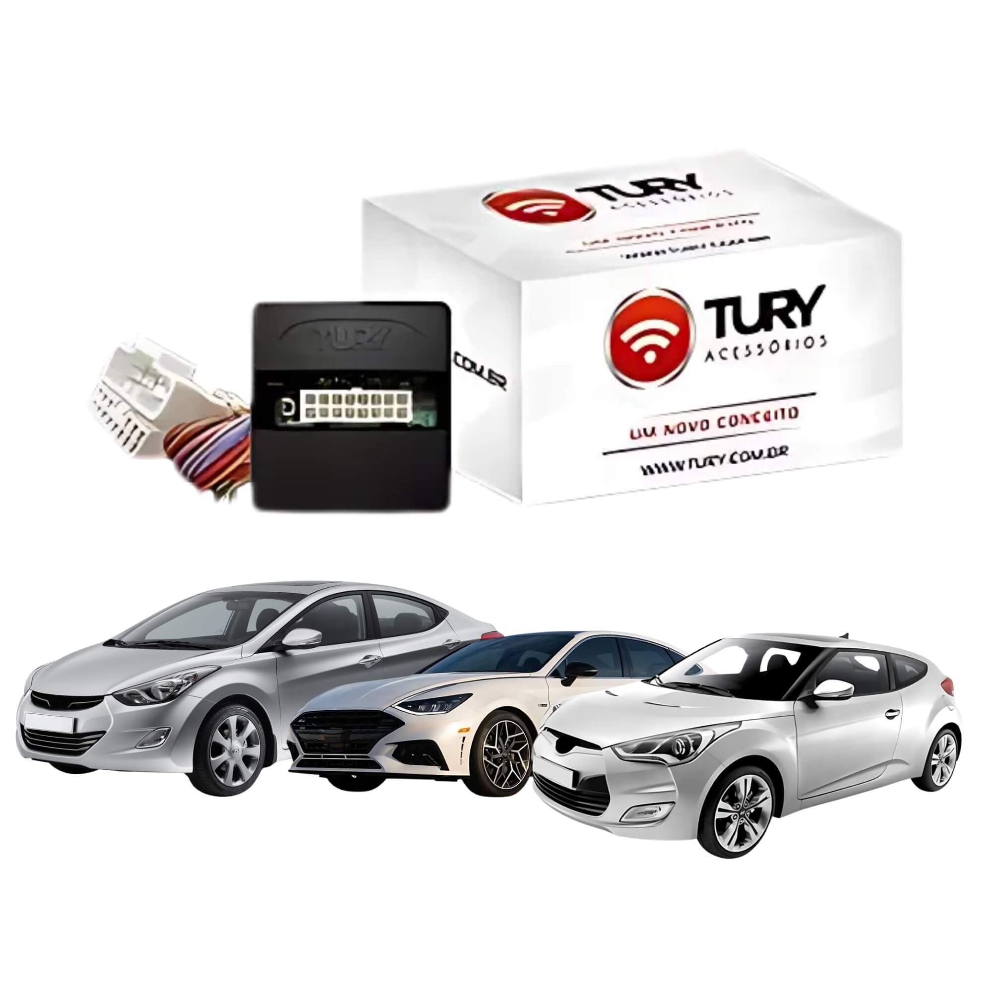 Módulo de Vidro Elétrico Compatível Elantra 2011-2016 Sonata 2011 Veloster até 2012 Tury - LVX 10+P