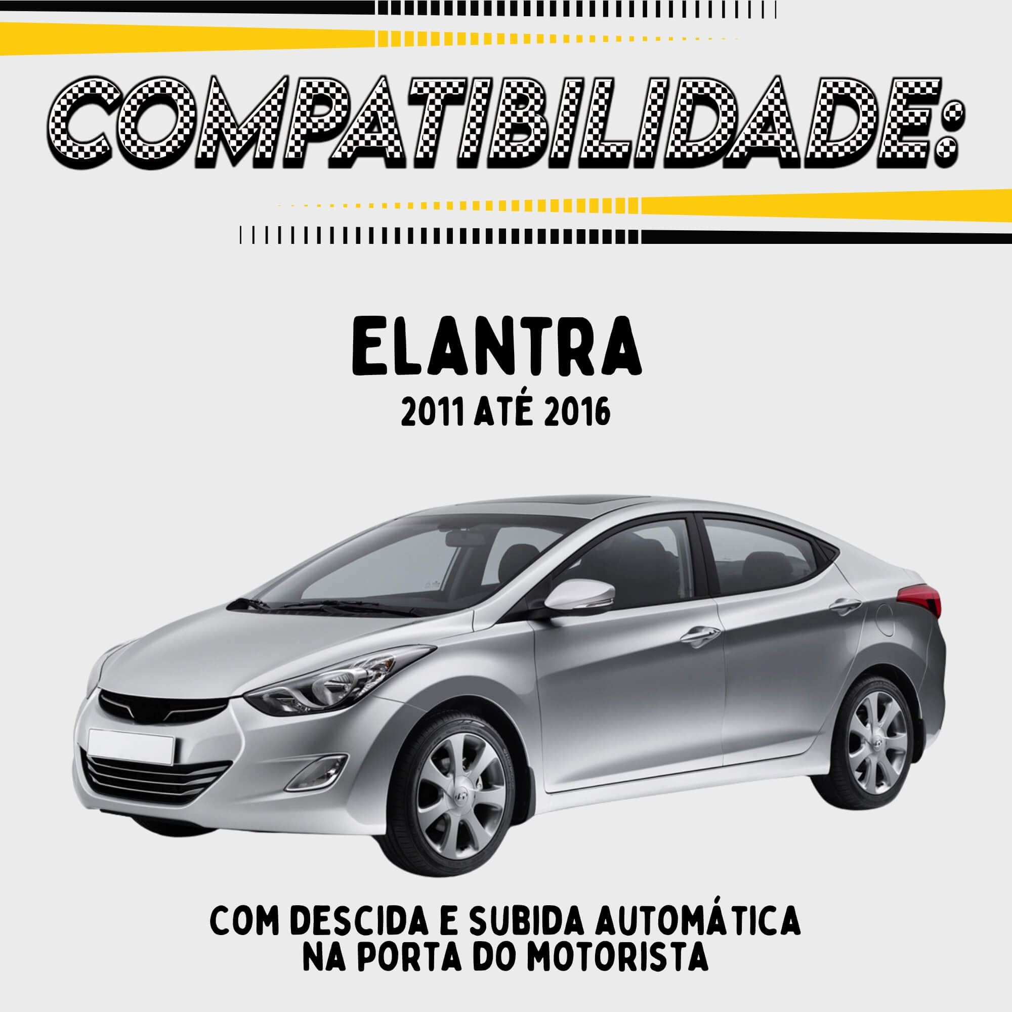 Módulo de Vidro Elétrico Compatível Elantra 2011-2016 Sonata 2011 Veloster até 2012 Tury - LVX 10+P