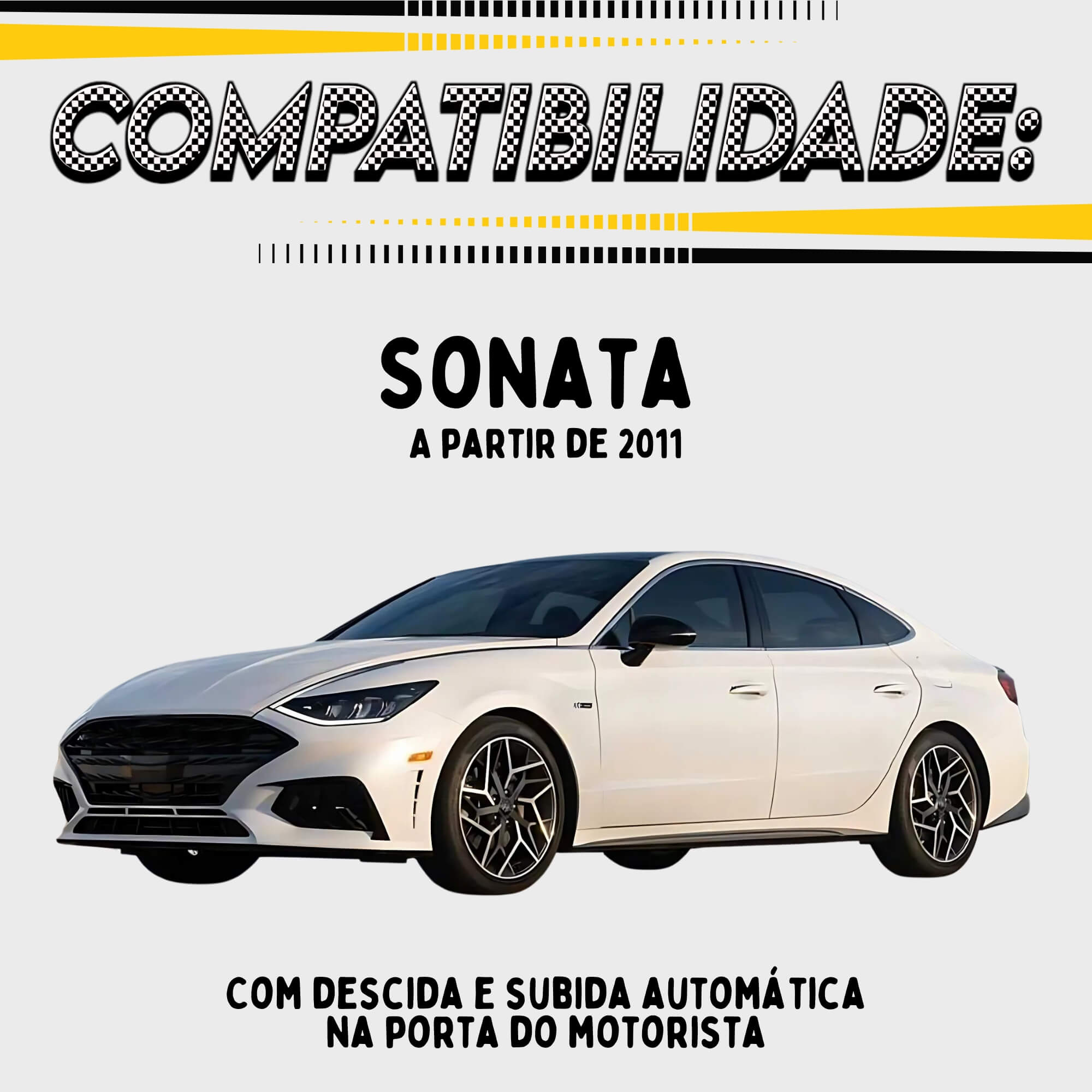 Módulo de Vidro Elétrico Compatível Elantra 2011-2016 Sonata 2011 Veloster até 2012 Tury - LVX 10+P
