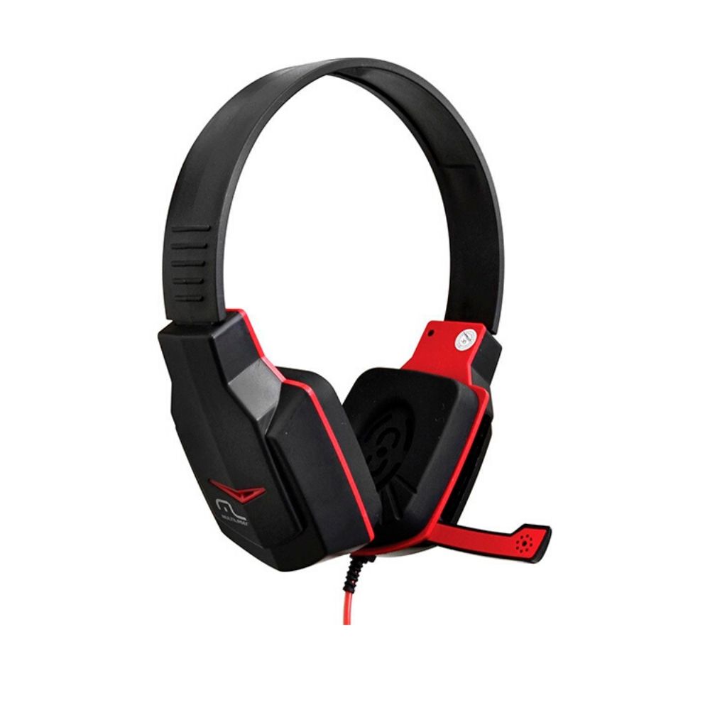 Fone Ouvido Headset Com Microfone Gamer P2 Preto/Vermelho Ph073 Multilaser