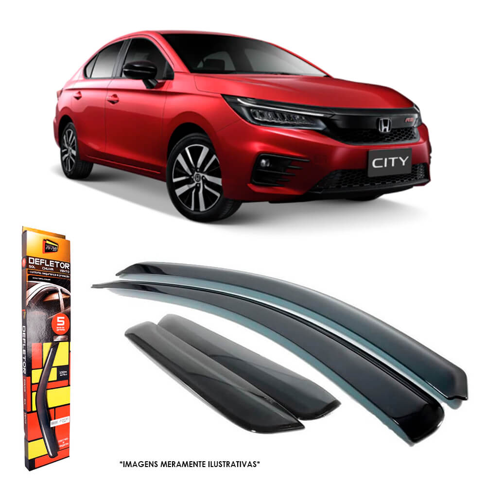 Calha de Chuva Honda City 2009 a 2014 4 portas TG Poli - 28003