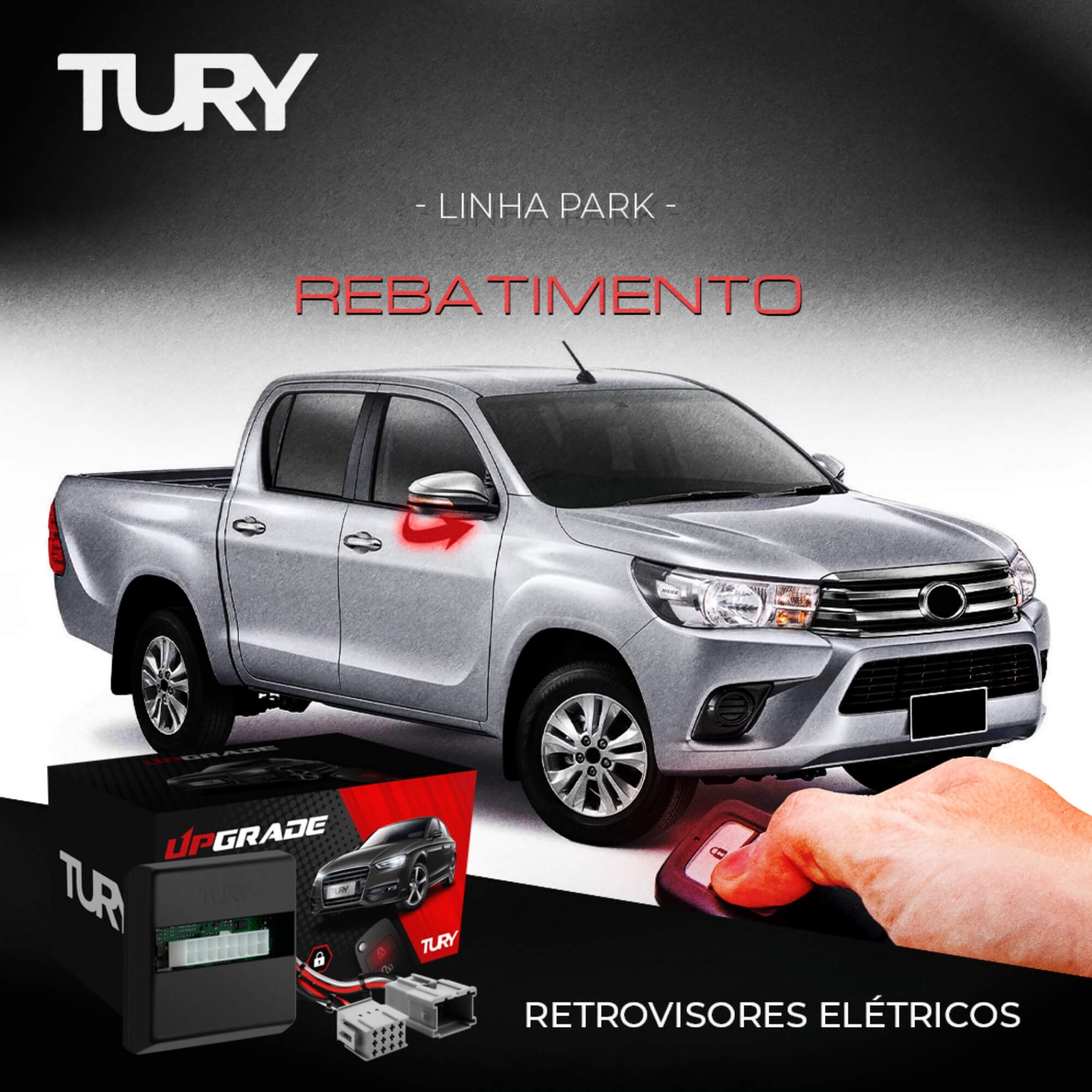 Modulo de Retrovisor Dodge Journey/ Fiat Freemont - Comando fechamento retrovisores Tury PARK2
