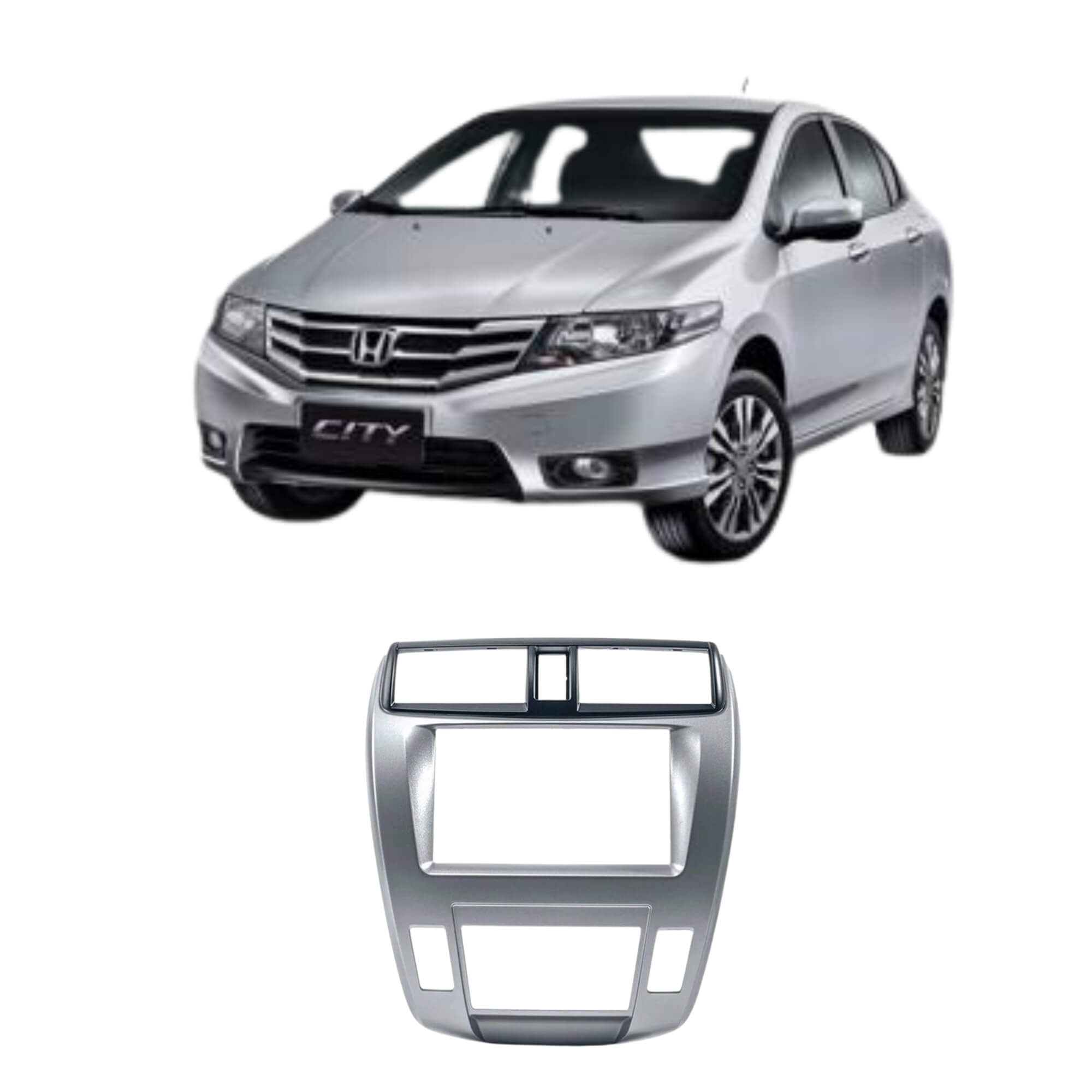 Moldura 2 Din Honda City Digital 2009 a 2013 JP CH EPX 039