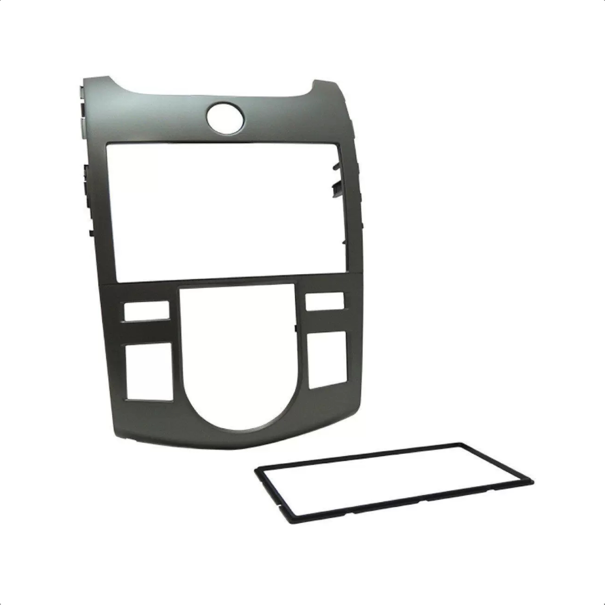 Moldura 2 Din Cerato 2009-2012 Ar Digital Grafite com Moldura Interna Para Regular - Expex EPX019