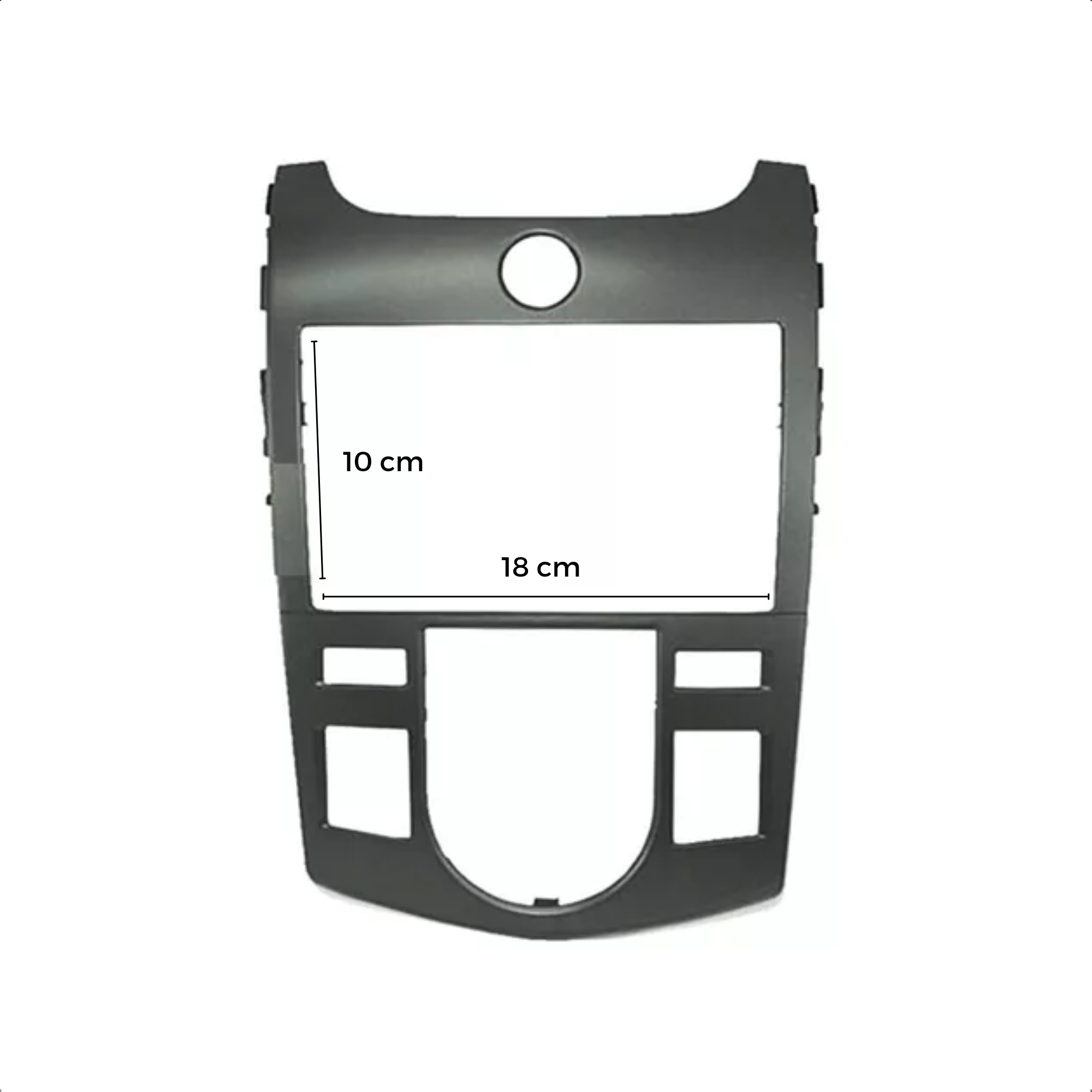 Moldura 2 Din Cerato 2009-2012 Ar Digital Grafite com Moldura Interna Para Regular - Expex EPX019