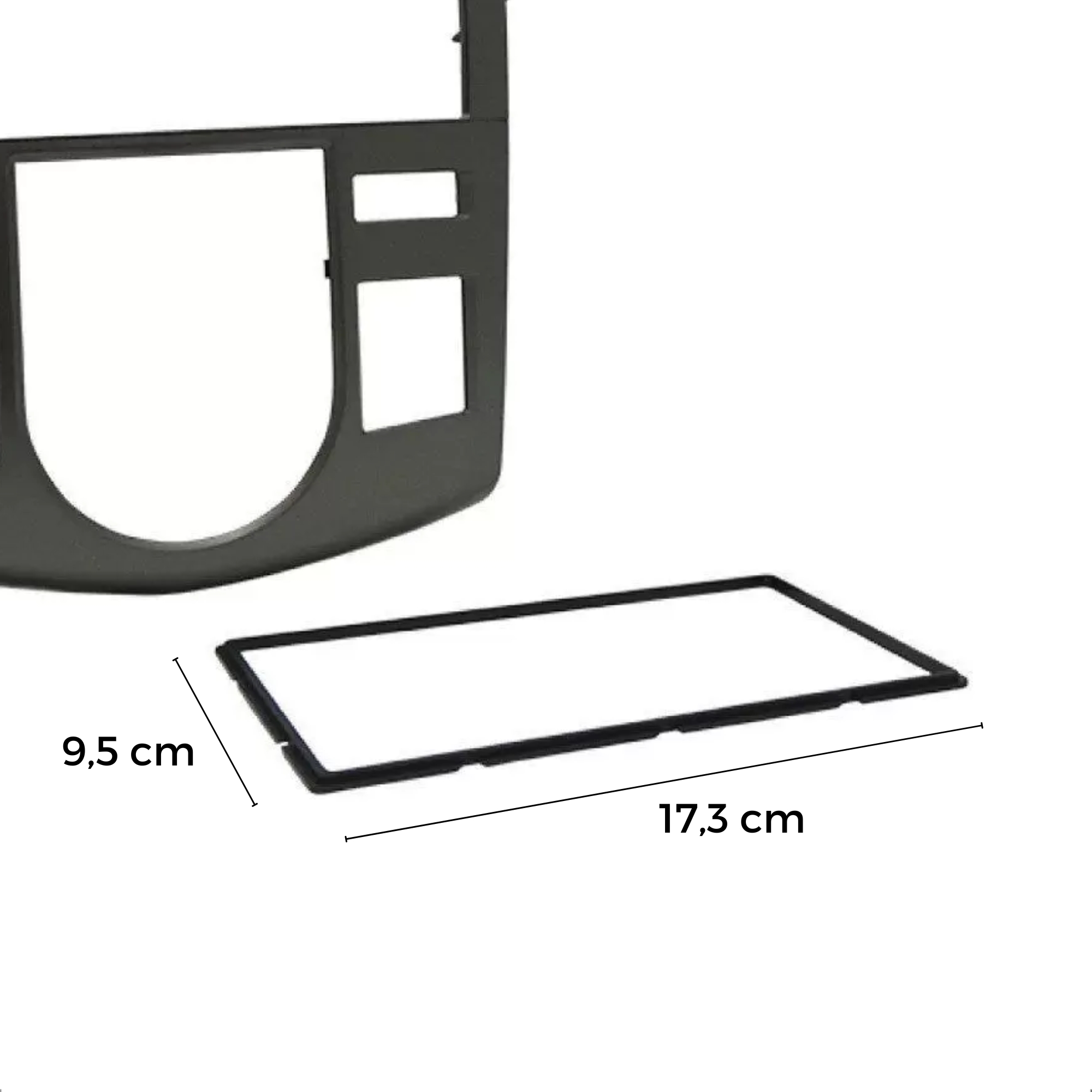 Moldura 2 Din Cerato 2009-2012 Ar Digital Grafite com Moldura Interna Para Regular - Expex EPX019