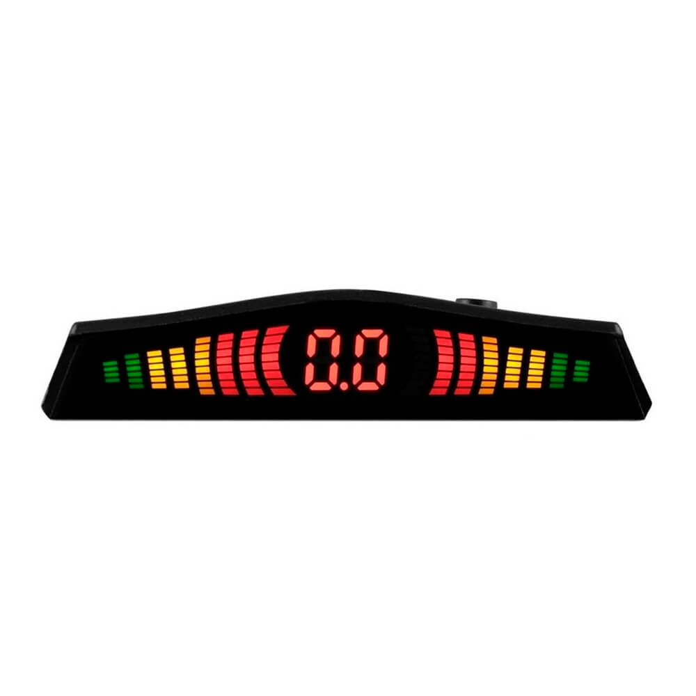 Sensor de Estacionamento Automotivo para Carro Universal 4 sensores e display Preto SE185B