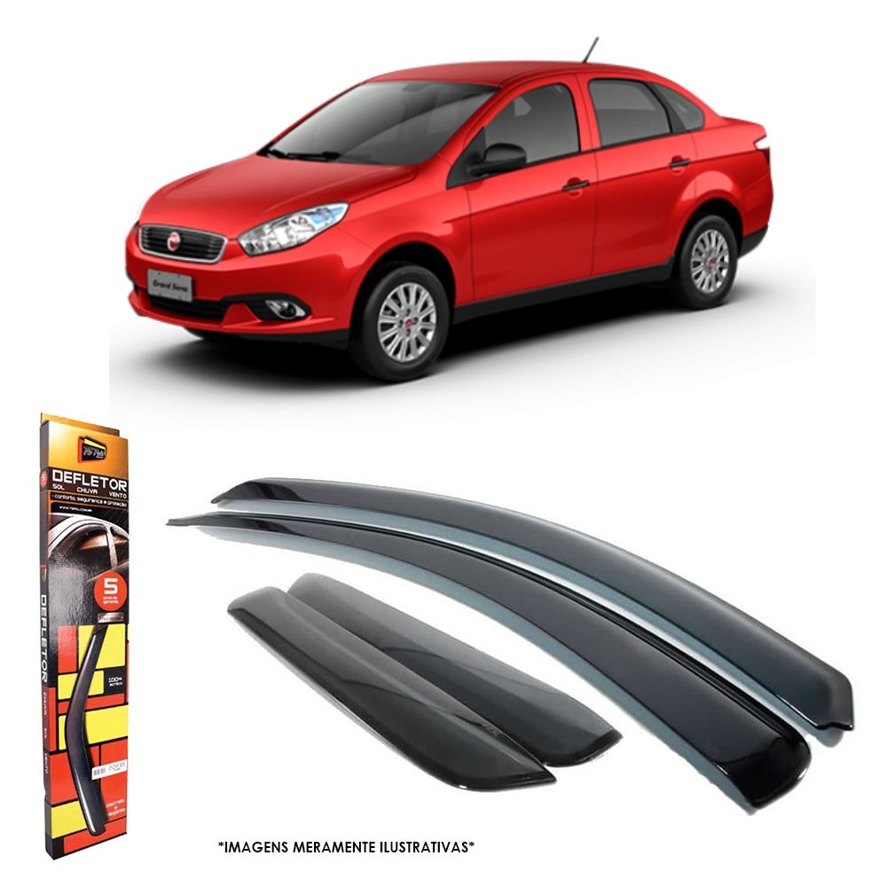 Calha de Chuva Fiat Grand Siena 2012 até 2021 4 Portas TG Poli - 24020