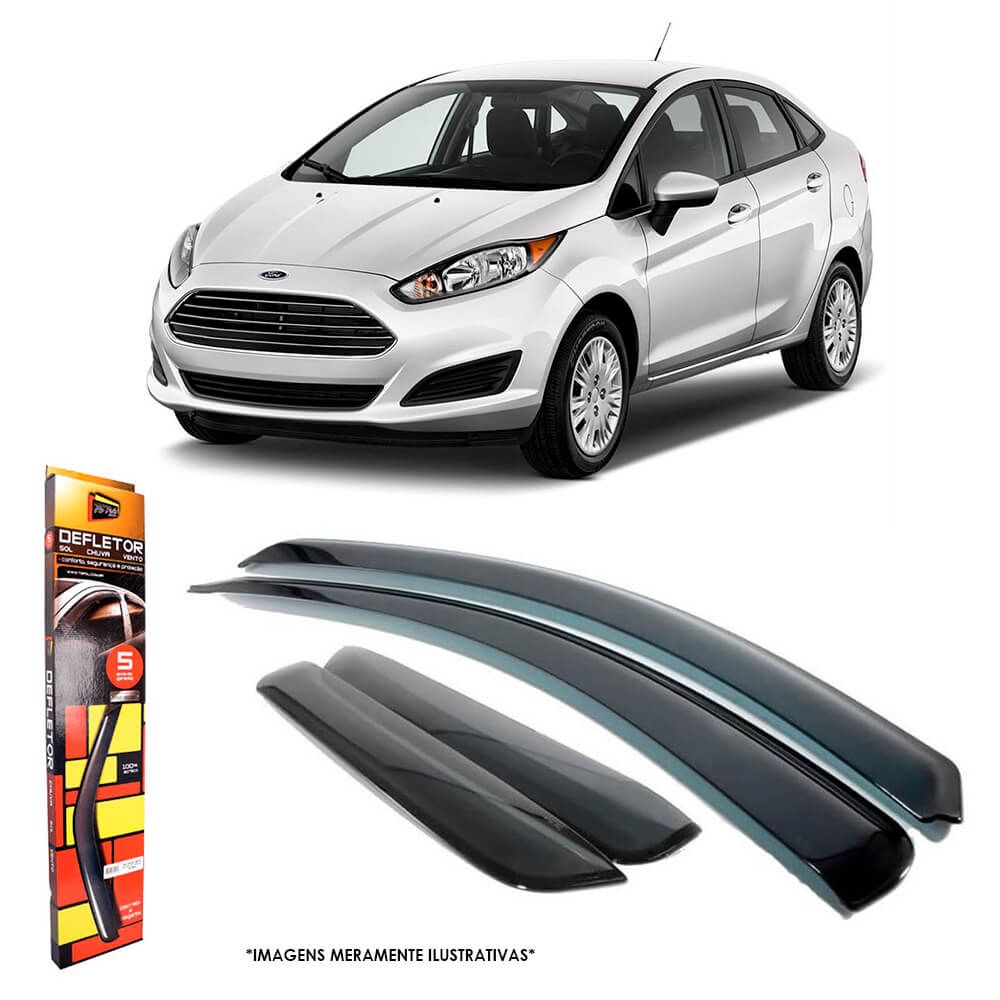 Calha de Chuva New Fiesta Sedan 2011 até 2017 4 Portas Inteiriça TG Poli - 21014