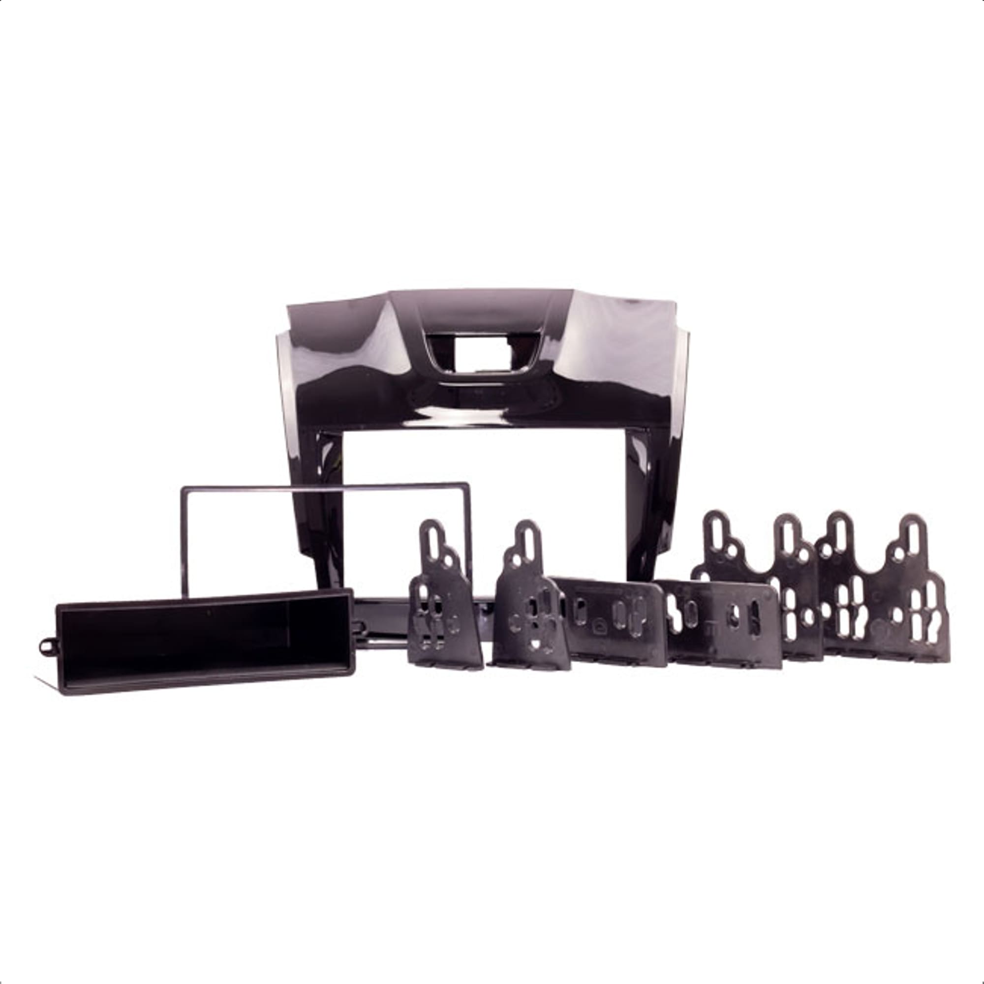 Moldura 1 Din 2 Din Black Piano Com Porta Objetos S10 E Trailblazer 2012 até 2016 Expex -  EPX 278