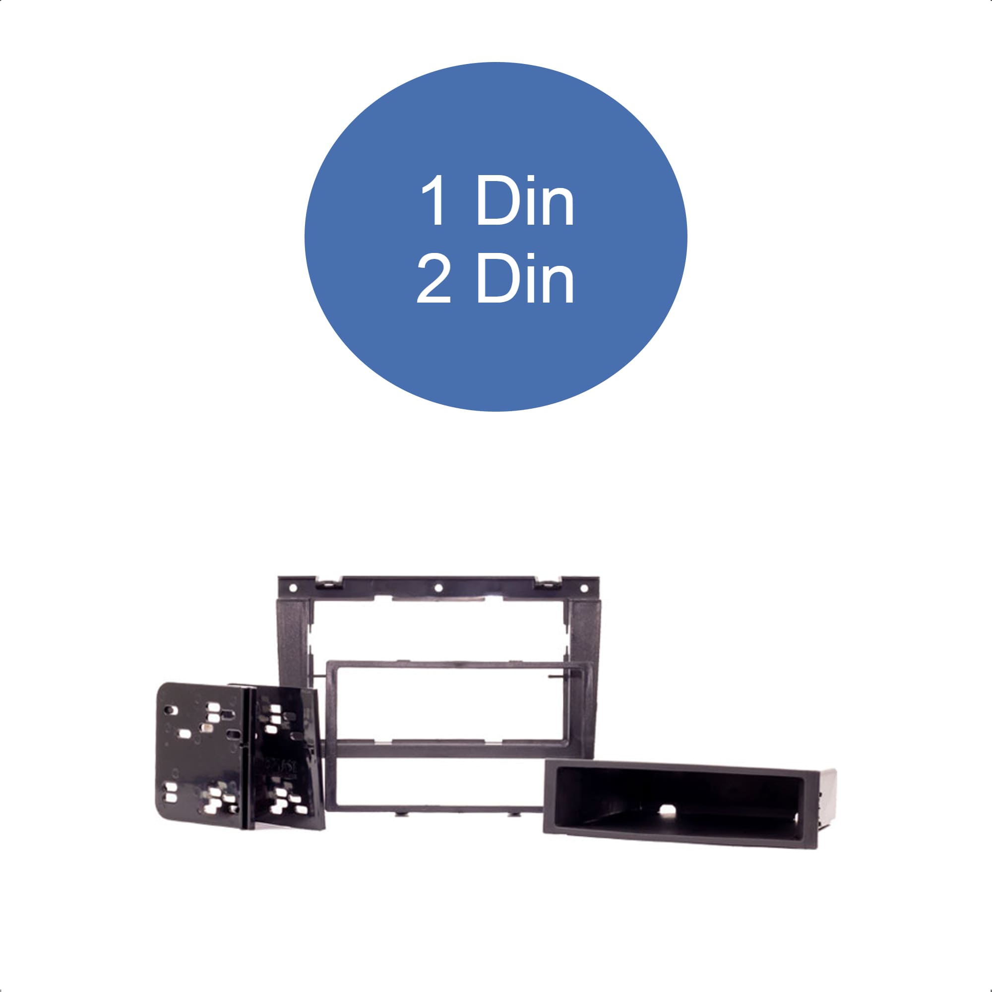 Moldura 1 Din / 2 Din Preto Com Porta Objetos Gol Parati E Saveiro 1999-2005  Expex - EPX 245