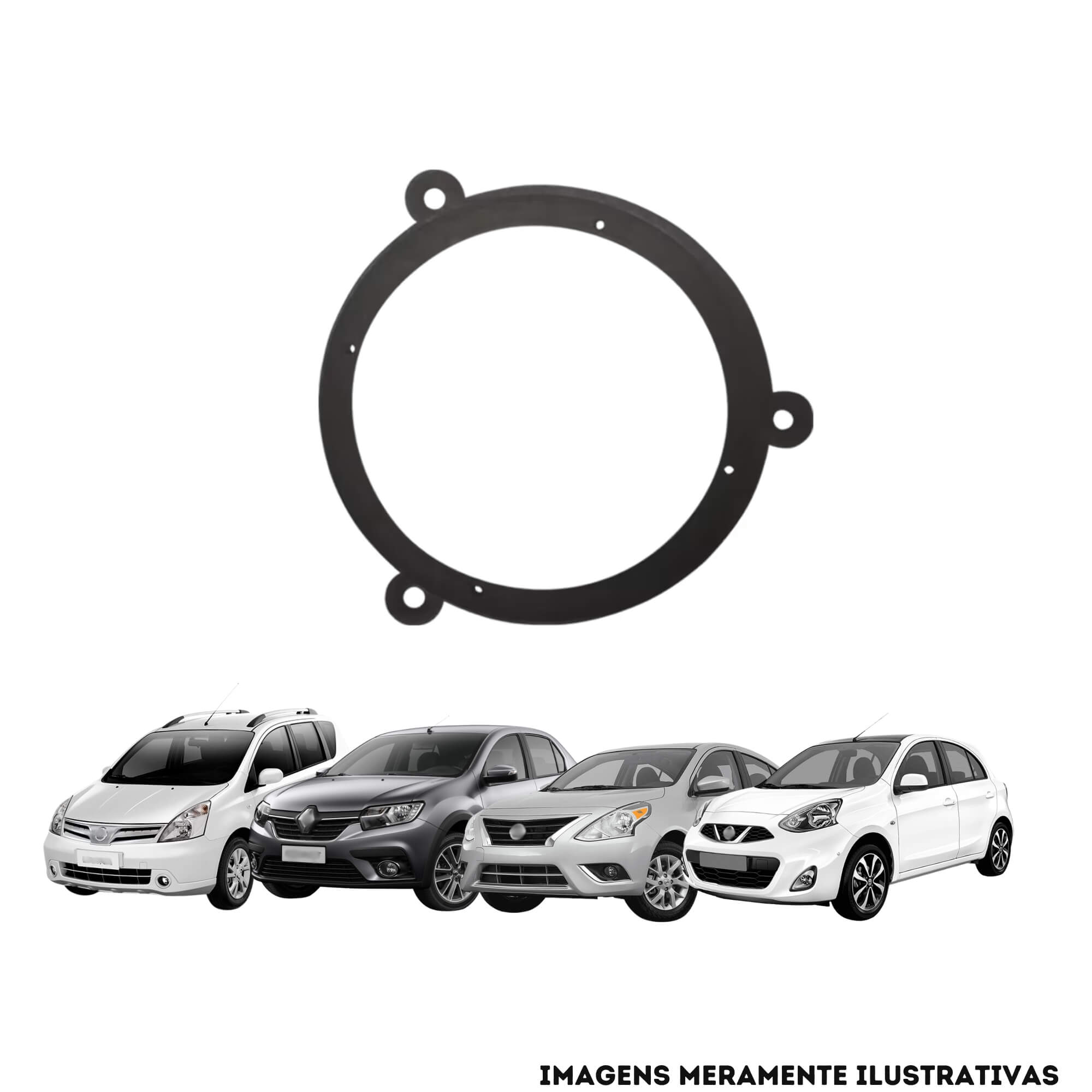 Aro Adaptador Nissan Som Automotivo 6" March Livina Versa Logan Permak - 226/V