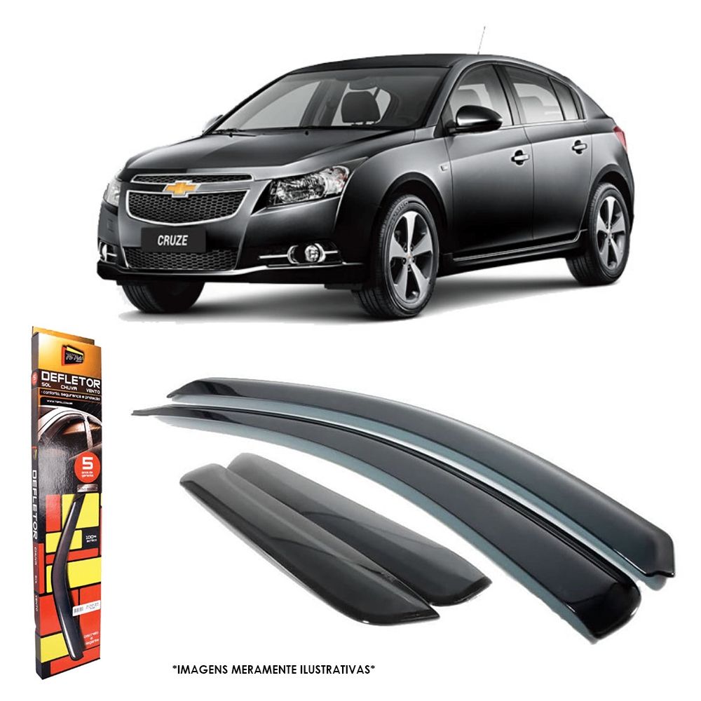 Calha de Chuva para Chevrolet Cruze Hatch 2011 a 2016 4 Portas TG Poli - 23021