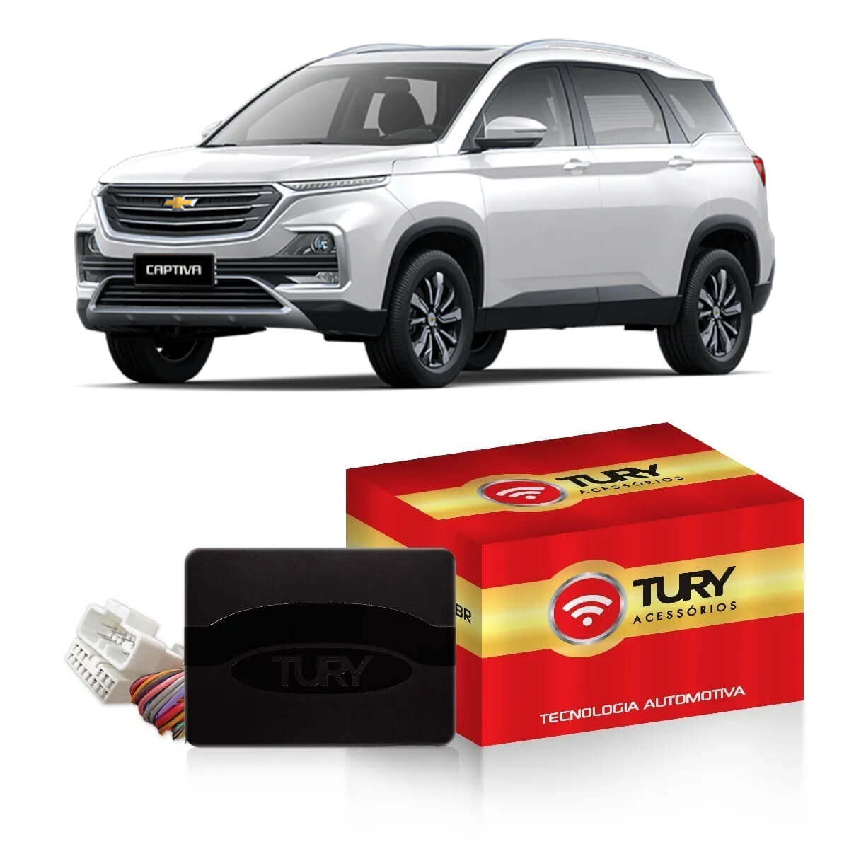 Módulo de Vidro Antiesmagante Chevrolet Captiva 2008 a 2020 Tury - PRO 4.0 AF