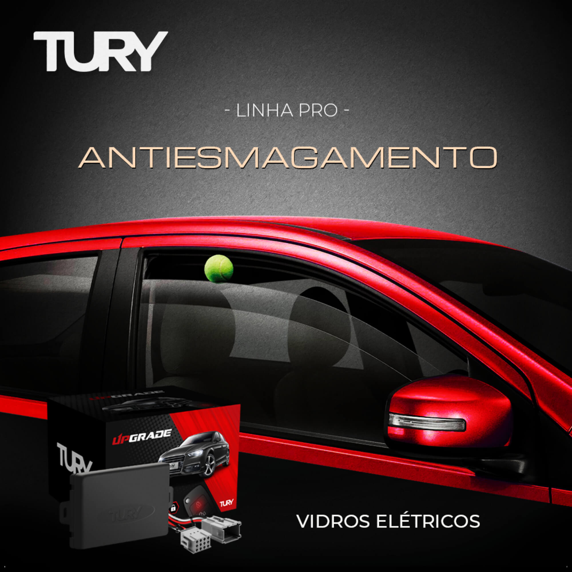 Módulo de Vidro com Anti-esmagamento J3 e J3 Turin 2009/2010/2011/2012 Tury - PRO4.0O