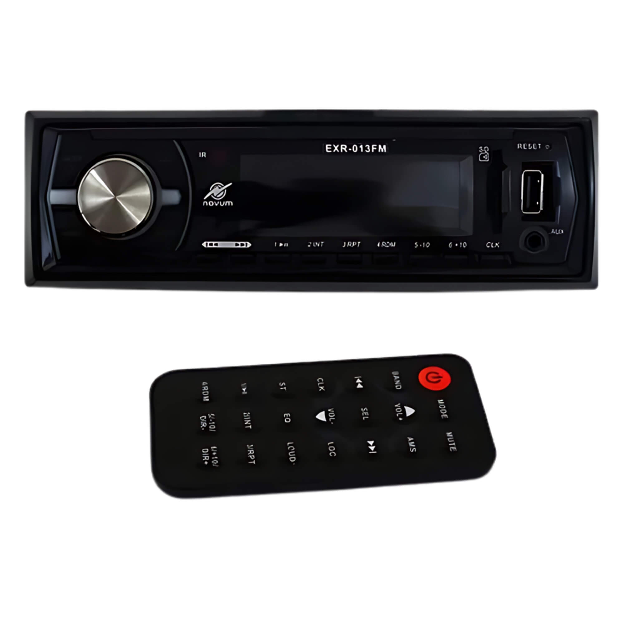 Rádio Automotivo AM/FM/USB/SD Card/MP3 Saída RCA Novum Expex - EXR-013FM