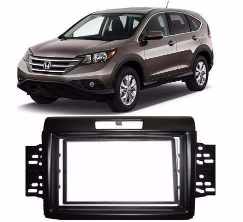 Moldura 2 Din Honda CRV 2012 em diante 1Din JP EPX090 Preta