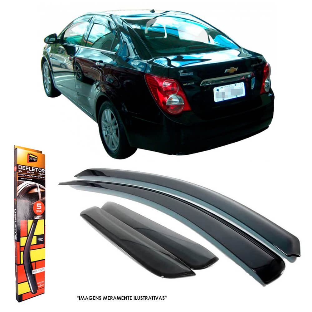 Calha de Chuva Sonic Sedan 2011 a 2019 em diante 4 Portas TG Poli - 23027
