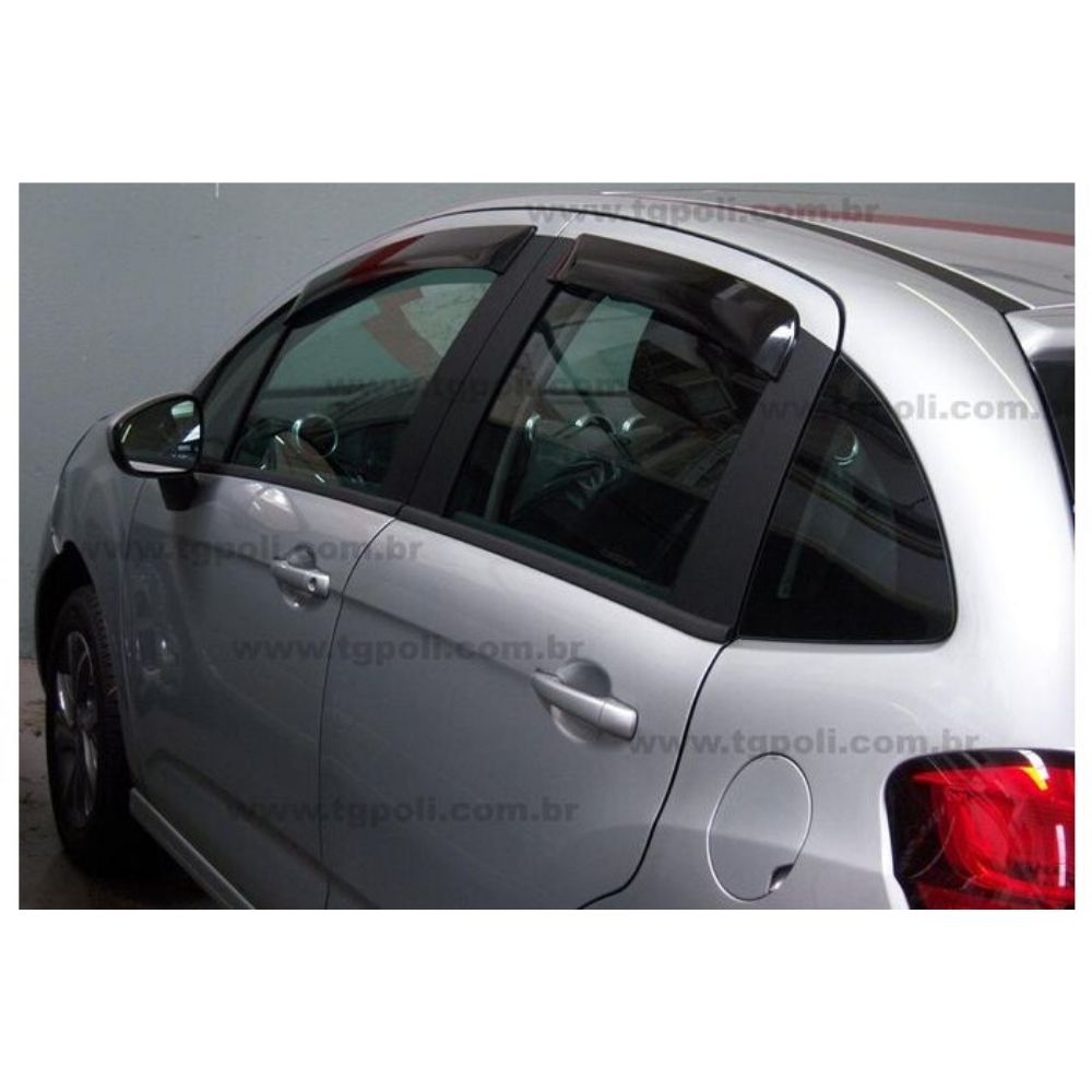 Calha de Chuva para Citroen C3 2013 a 2021 4 Portas TG Poli - 26003