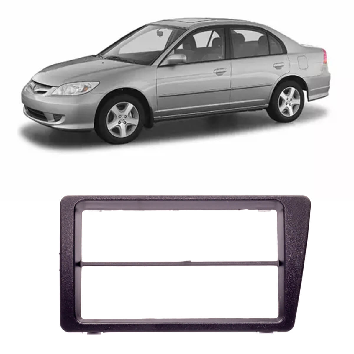Moldura 2 Din 7 Polegadas Honda Civic 2002/2003/2004/2005/2006 Antigo EPX 095 - JP