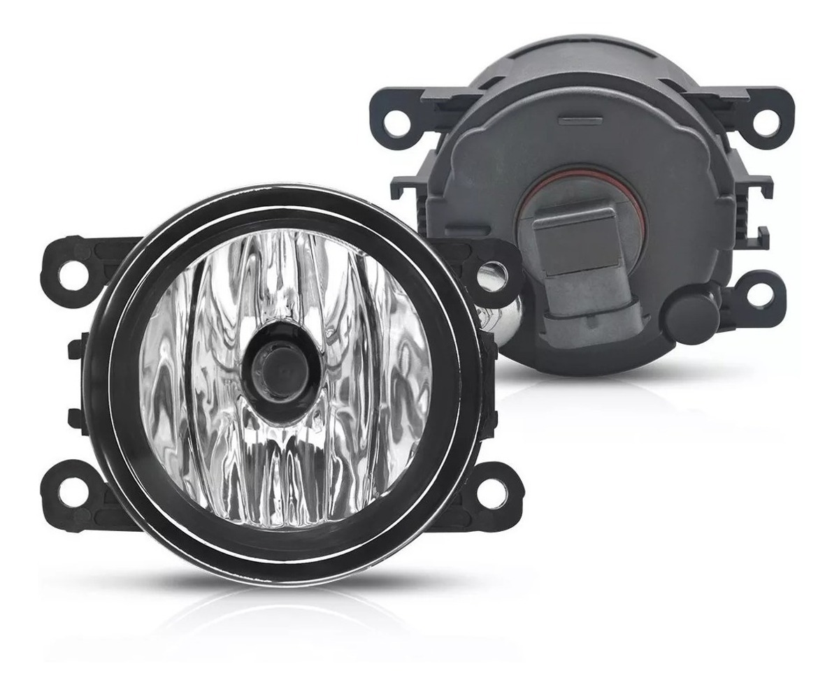 Kit Farol Milha Ecosport 2013 A 2017 Cromado Botão Universal FGS0404FD Suns