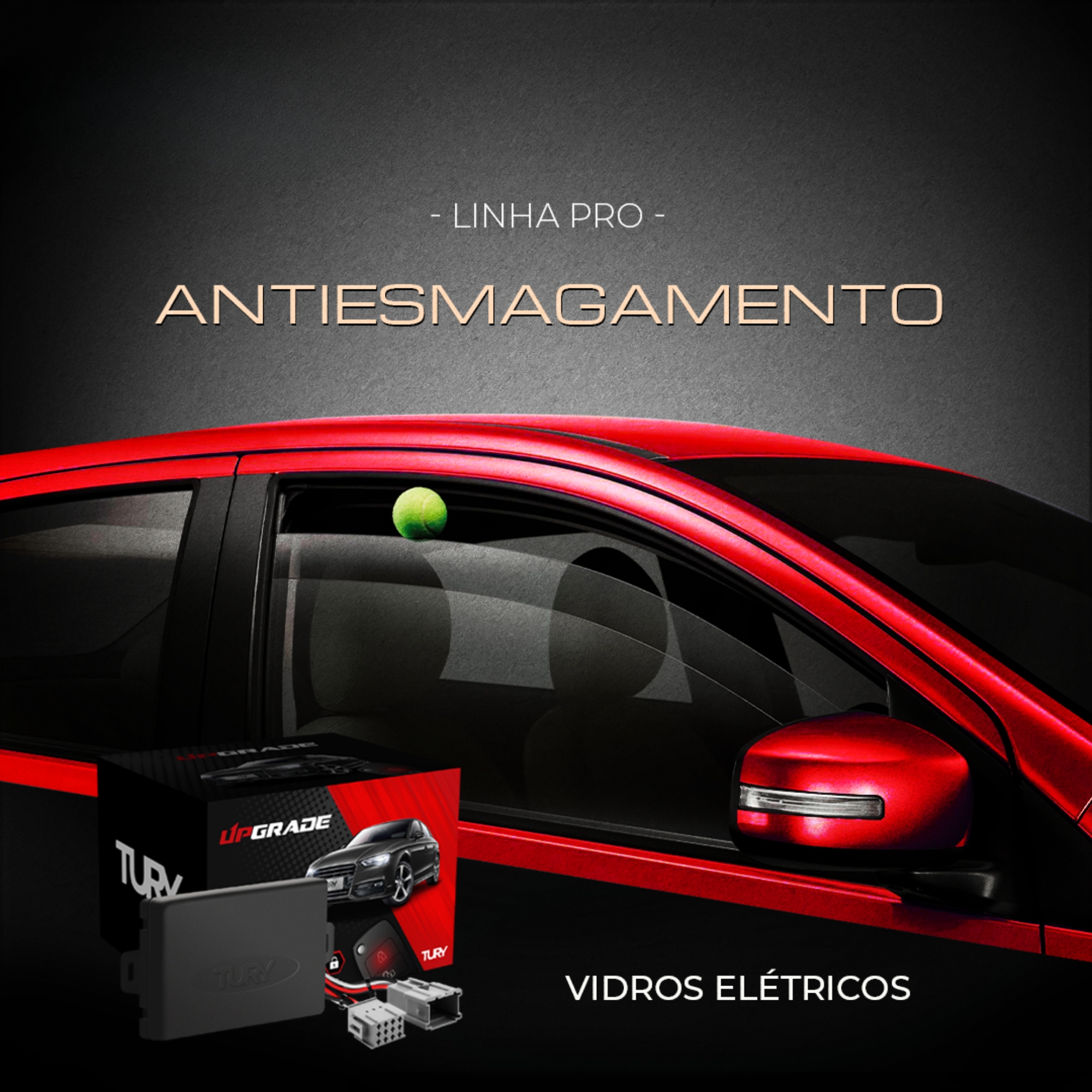 Modulo Automação Vidro Elétrico Fechamento e Abertura 4 Vidros Outlander 2014-2018 Tury LVX10BT
