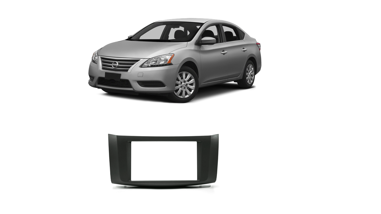 Moldura 2 Din Nissan Sentra 2014 até 2020 JP CH Grafite EPX 140