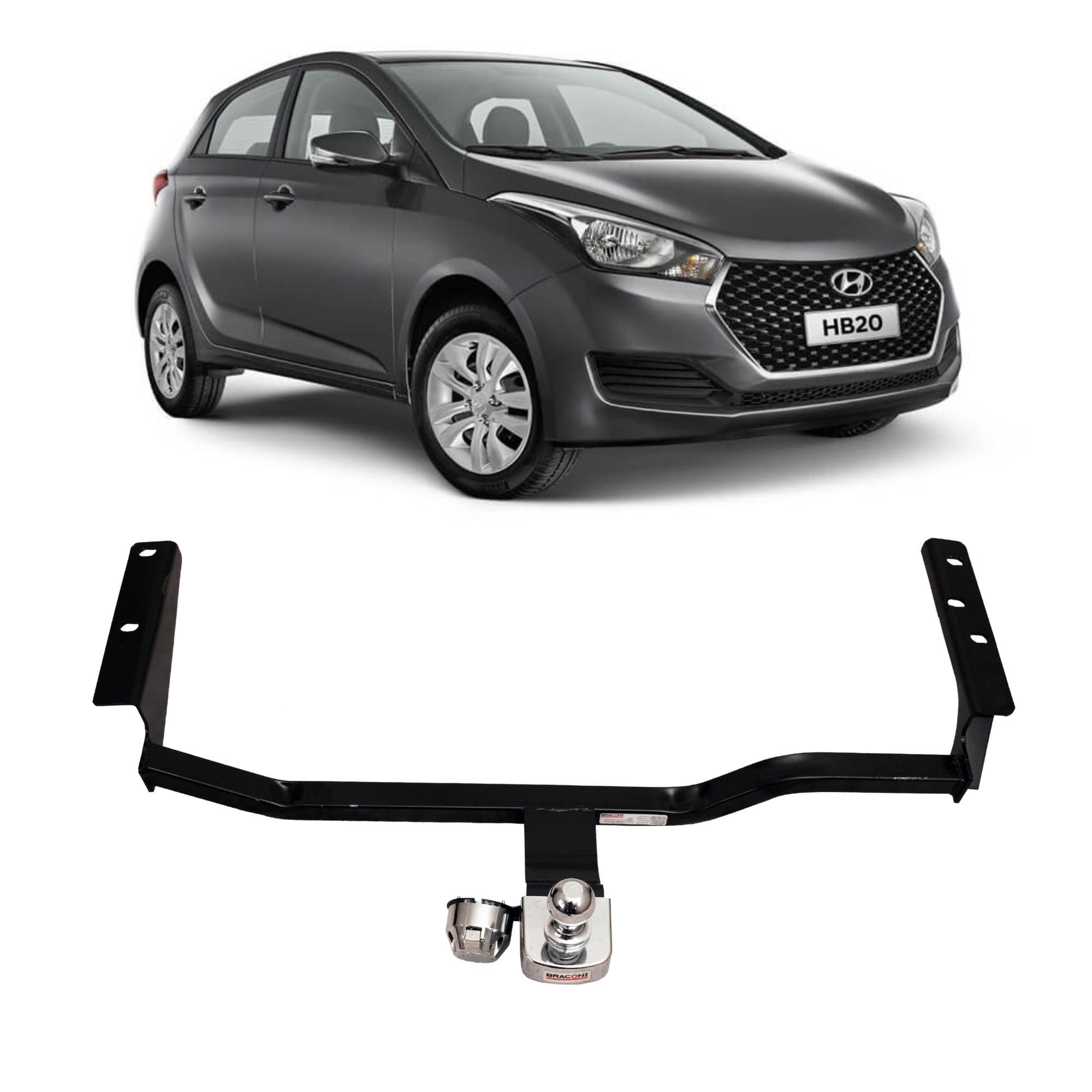 Engate Braconi para HB20 Hatch 2013 até 2019 Não Precisa Furar Reboque até 450Kg - IM-101