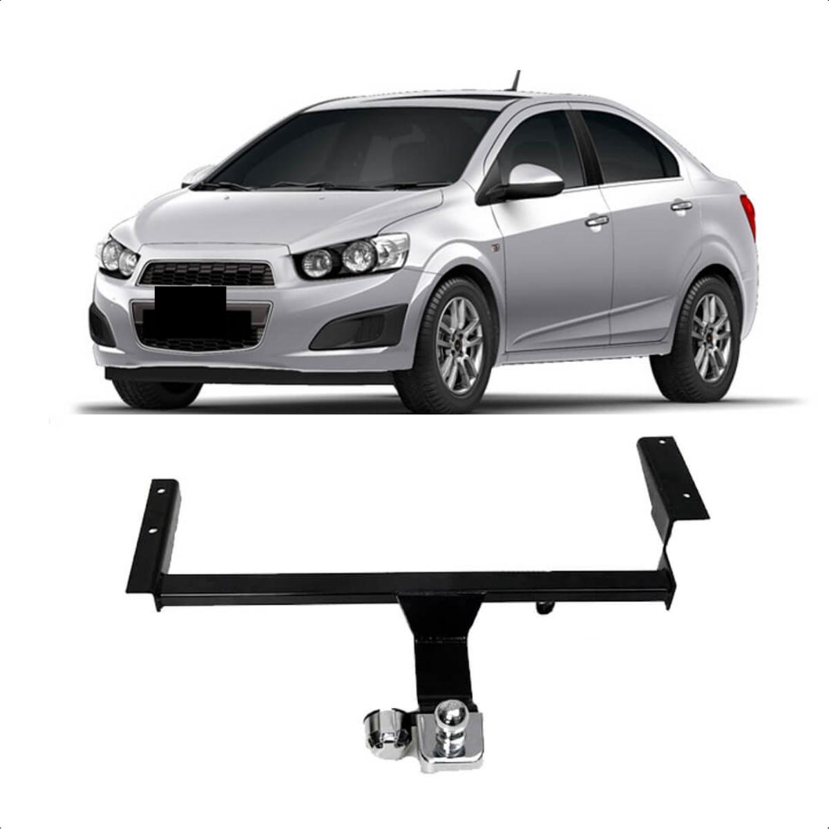 Engate Braconi Sonic Sedan 2012 até 2014 Fixo Sem Furar com Bola Cromada Tração até 450Kg - GM48