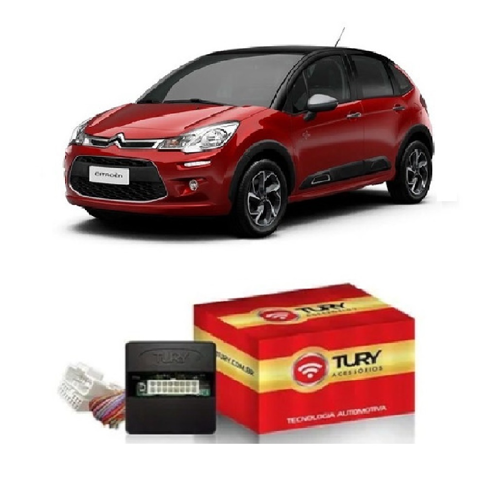 Módulo de Vidro Antiesmagante plug & play C3 2013-2021 para 2 vidros (dianteiros) Tury PRO 2.3BK