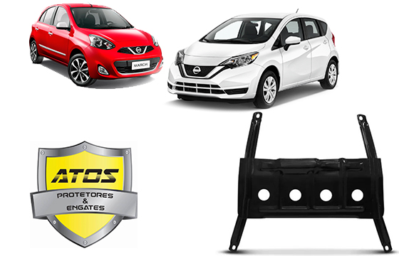 Protetor de Carter Nissan March Versa AT-7050S Até 2020 - Chapa 1.5mm