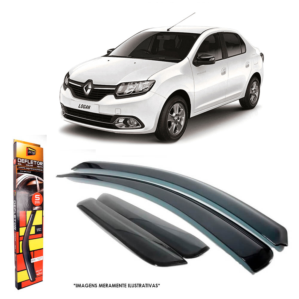 Calha de Chuva Renault Logan 2014 em diante 4 Portas TG Poli - 29008